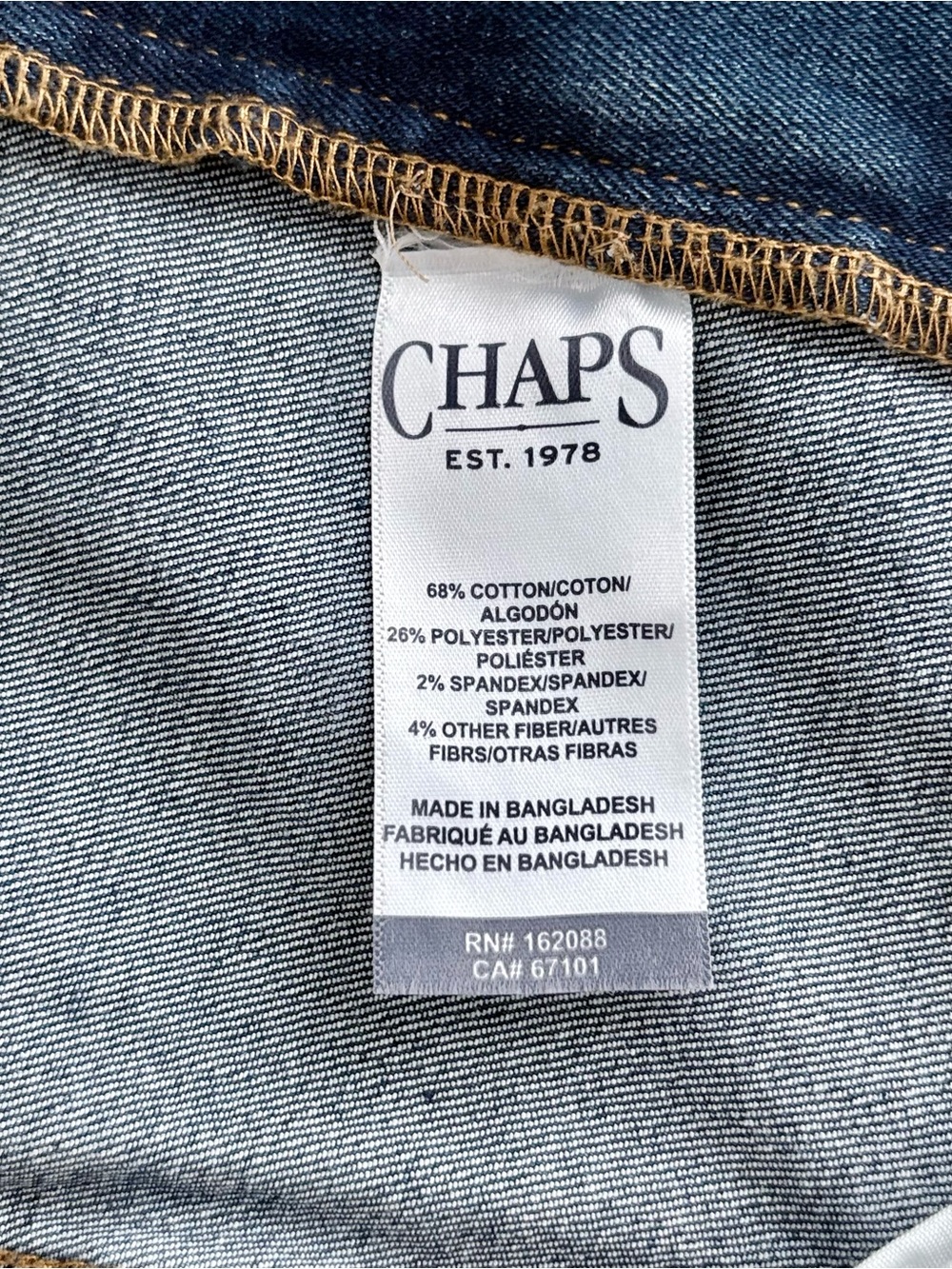 CHAPS Dark Wash Denim Midi Pencil Skirt with Front Slit – Size 10 - Picture 7 of 8